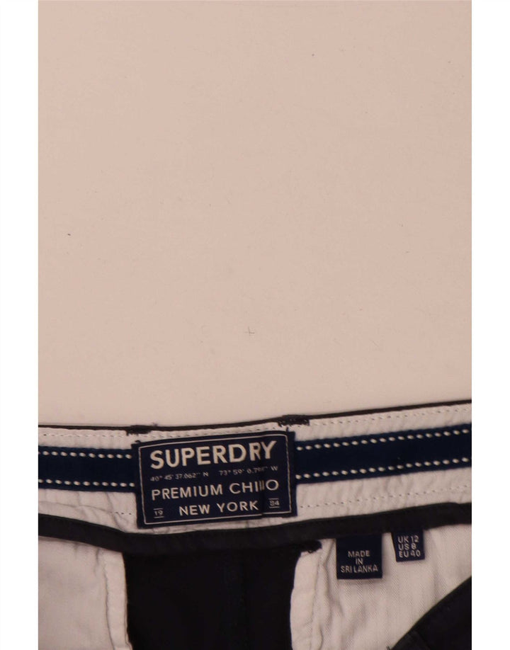 Superdry Regular Chino Shorts UK 12 Medium W32 Marineblå Bomuld