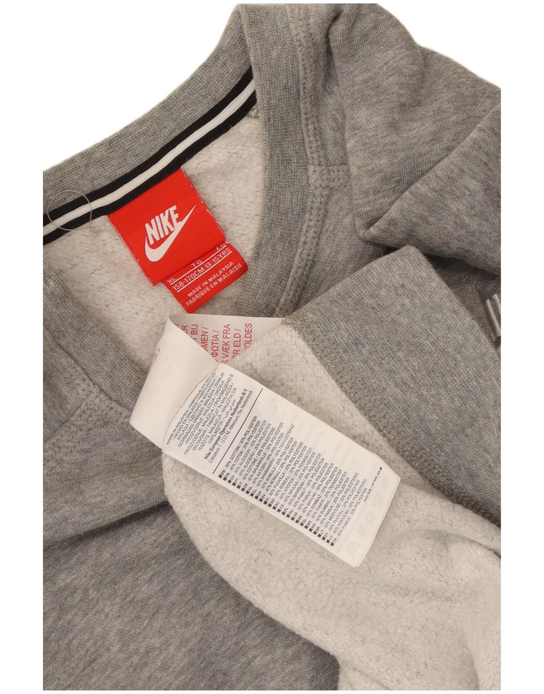 Nike Boys Sweatshirt Jumper 13-14 år XL Grå Bomuld