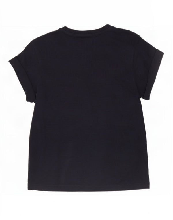 Jack Wills Dame Grafisk T-Shirt Top UK 6 XS Navy Blue Bomuld