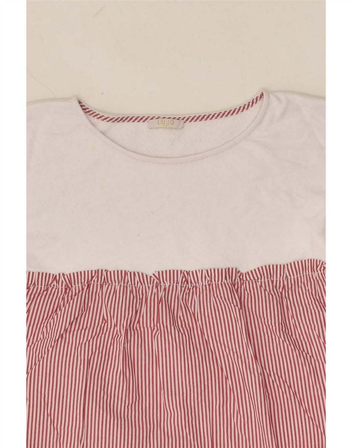 LIU JO Girls Blouse Top 15-16 Years Red Striped Cotton | Vintage Liu Jo | Thrift | Second-Hand Liu Jo | Used Clothing | Messina Hembry 