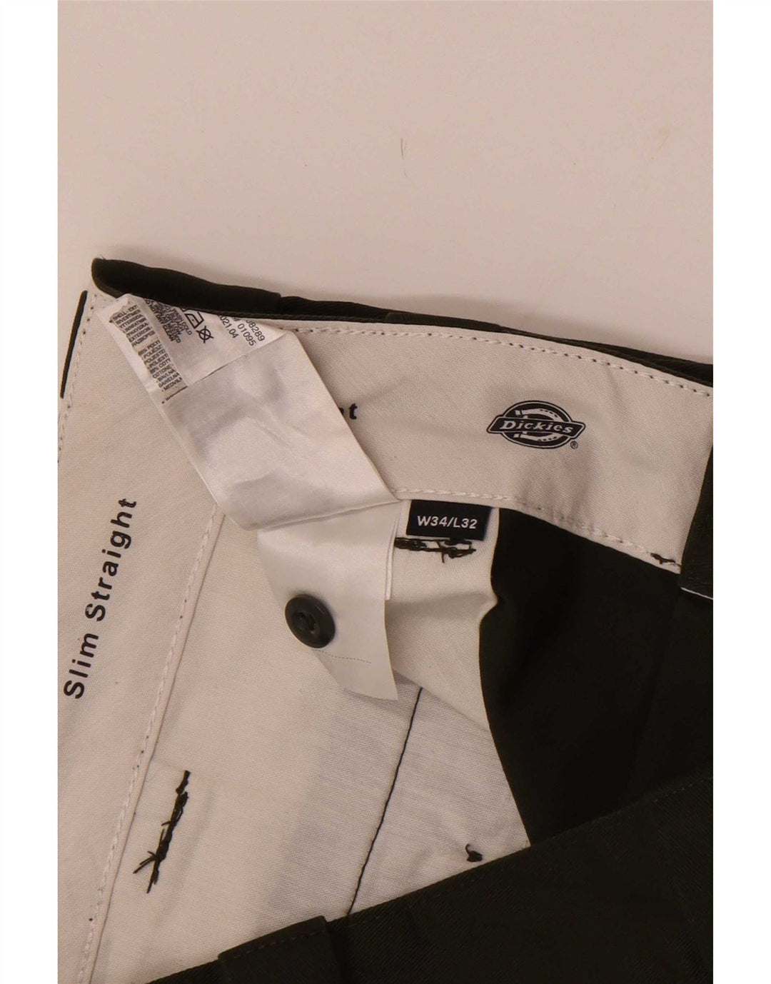 Dickies Herre Slim Straight Chino Bukser W34 L32 Khaki Polyester