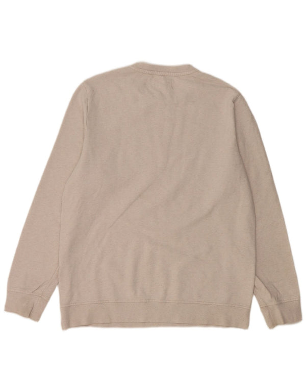 Fat Face Womens Folk Sweatshirt Jumper UK 14 Medium Beige Flecked Bomuld