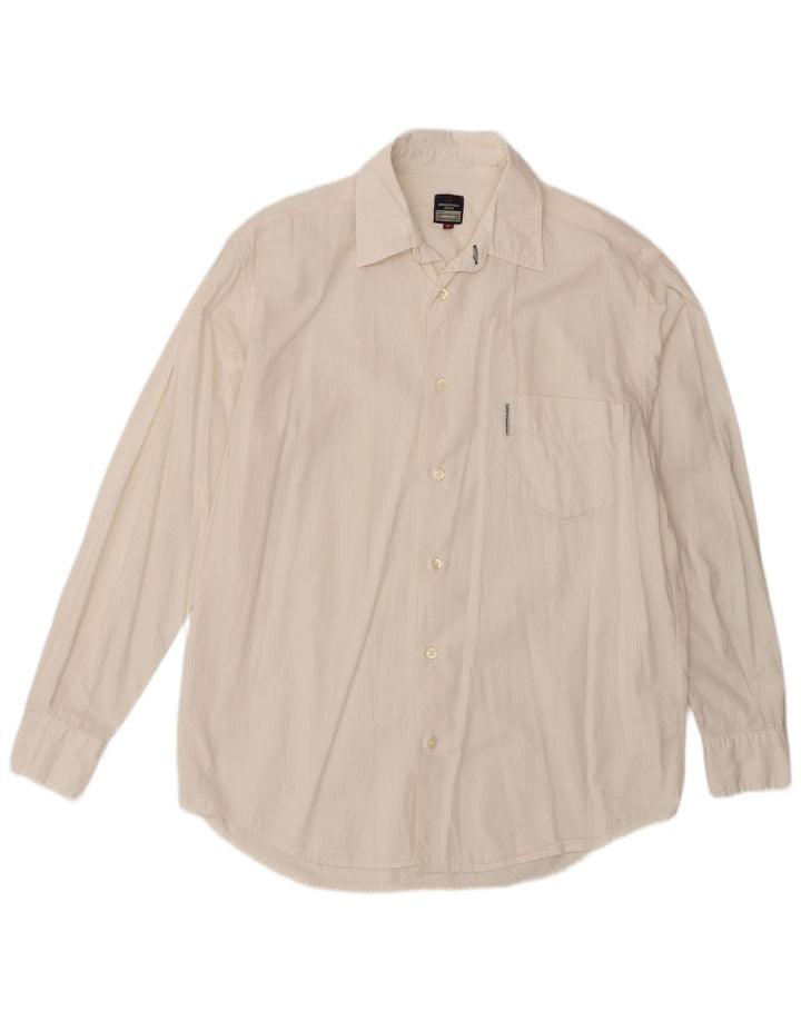 Brooksfield herreskjorte medium beige nålestribet bomuld