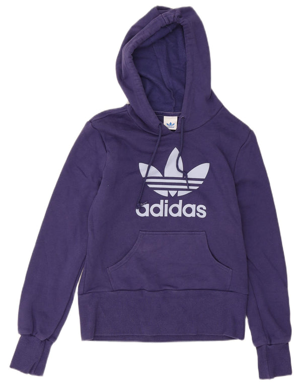 Adidas Grafisk hættetrøje til piger 13-14 år Lilla bomuld