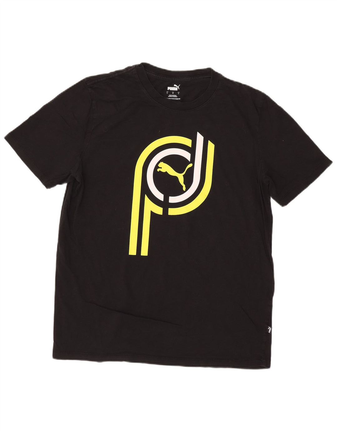 Puma Herre Grafisk T-Shirt Top Stor Sort