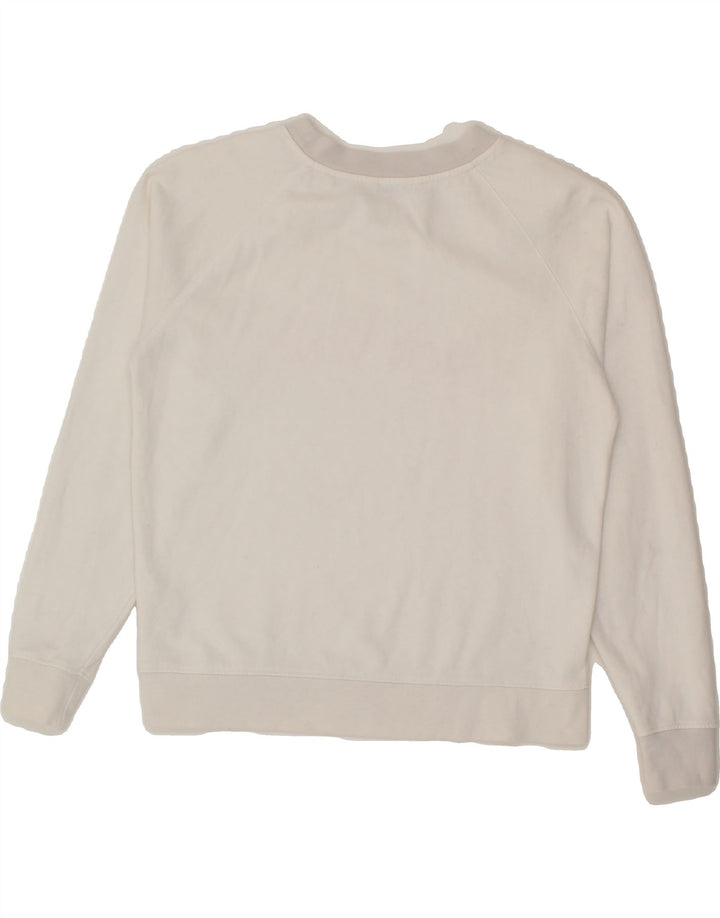 JACK WILLS Womens Oversized Graphic Sweatshirt Jumper UK 8 Small White Vintage Jack Wills and Second-Hand Jack Wills from Messina Hembry 