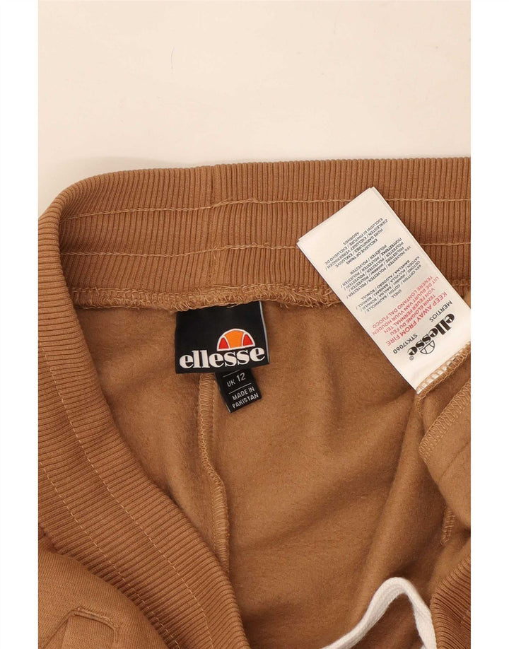 Ellesse Dame træningsdragt Bukser Joggers UK 12 Medium Beige Bomuld