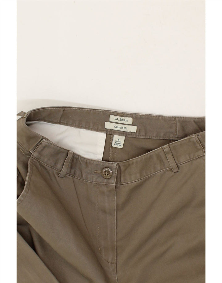 L.L.BEAN Womens Classic Fit Chino Trousers US 6 Medium W28 L30 Grey Vintage L.L.Bean and Second-Hand L.L.Bean from Messina Hembry 