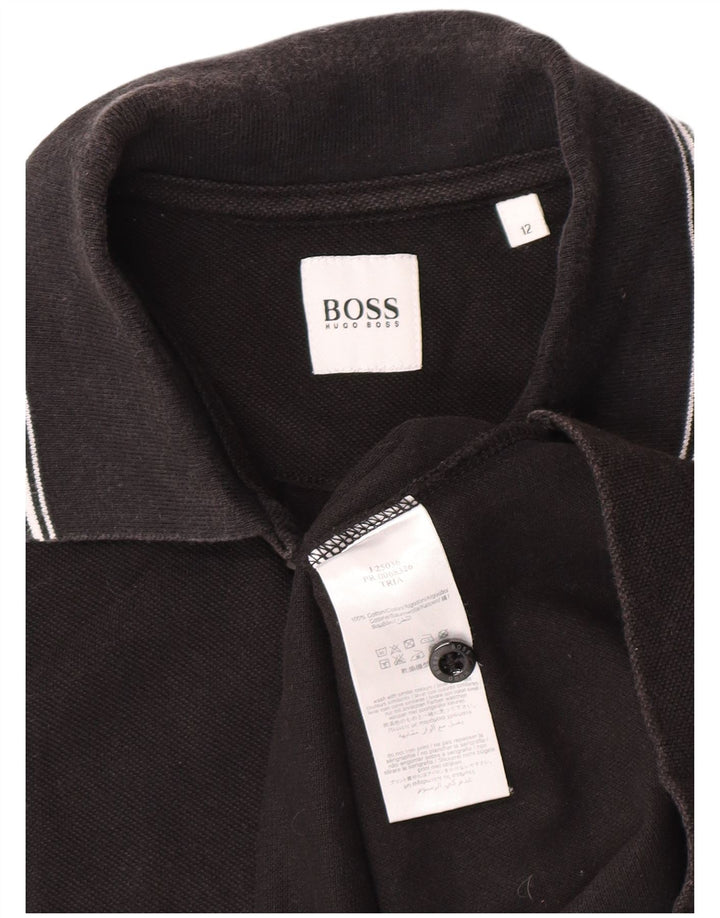 Hugo Boss Boys Polo Shirt 11-12 År Sort Bomuld