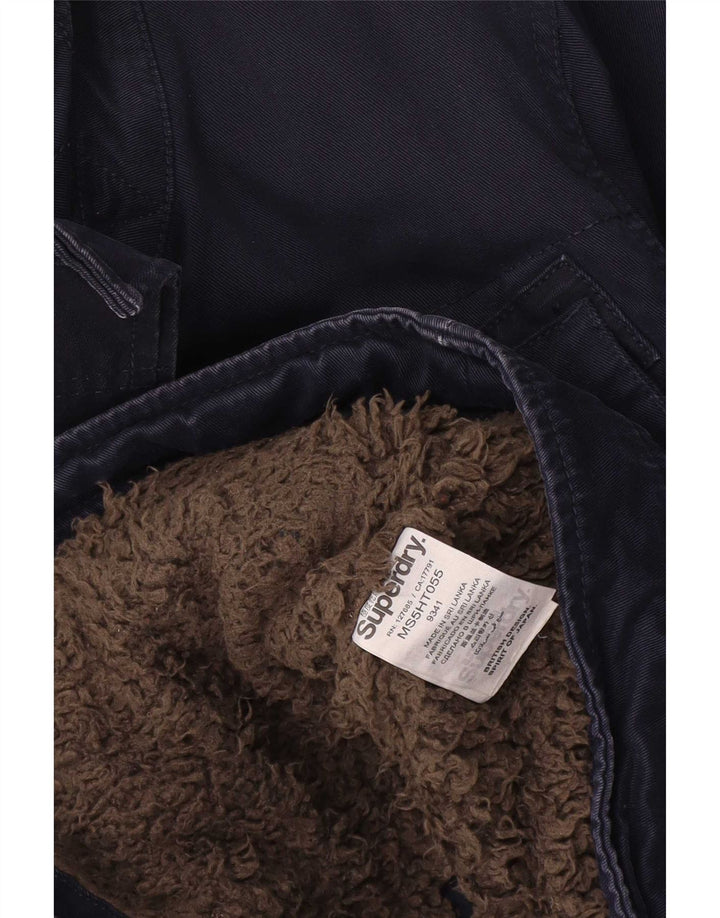 Superdry Herre Sherpa Utility Jacket UK 38 Mellem marineblå bomuld