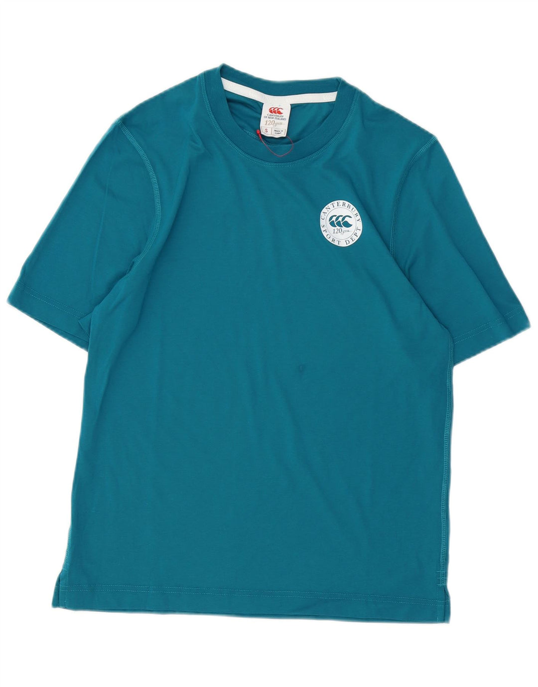 CANTERBURY Herre T-Shirt Top Lille Blå Bomuld