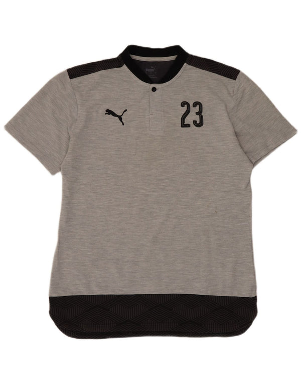 Puma Herre SSG Halvestorf/Herkendorf Grafisk T-Shirt Top Large Grå Sports