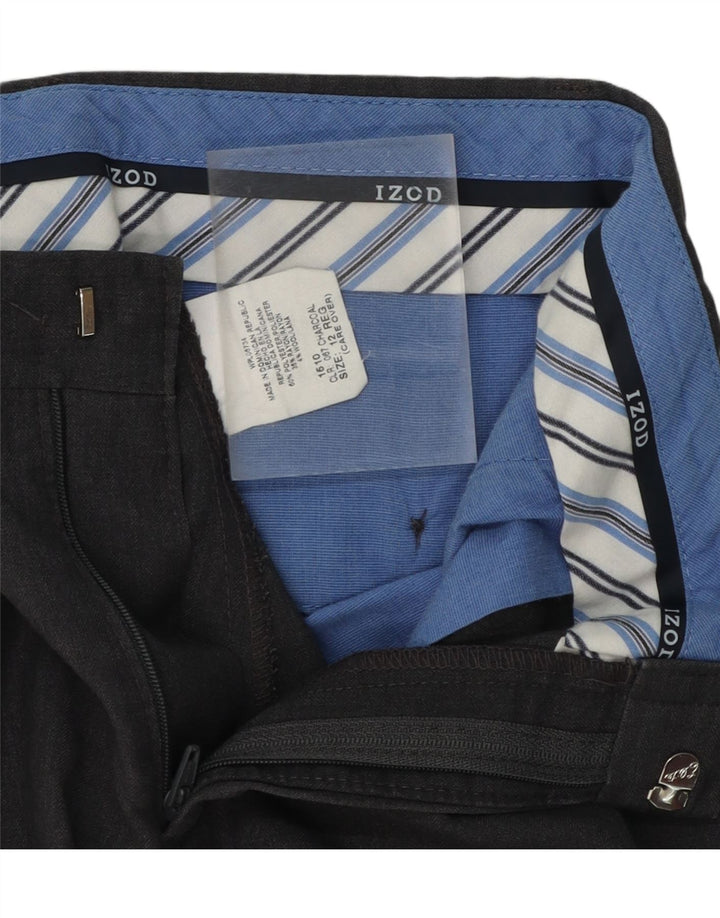 IZOD Boys Straight Chino Trousers 11-12 Years W26 L26 Grey Polyester Vintage Izod and Second-Hand Izod from Messina Hembry 