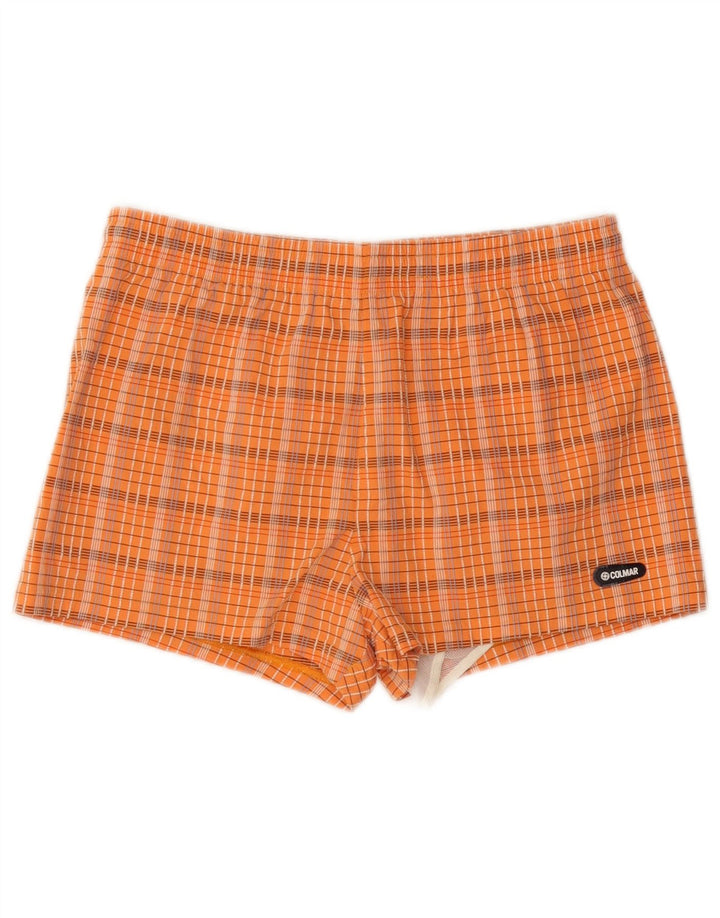 COLMAR Badeshorts til mænd IT 48 Medium Orange ternet bomuld