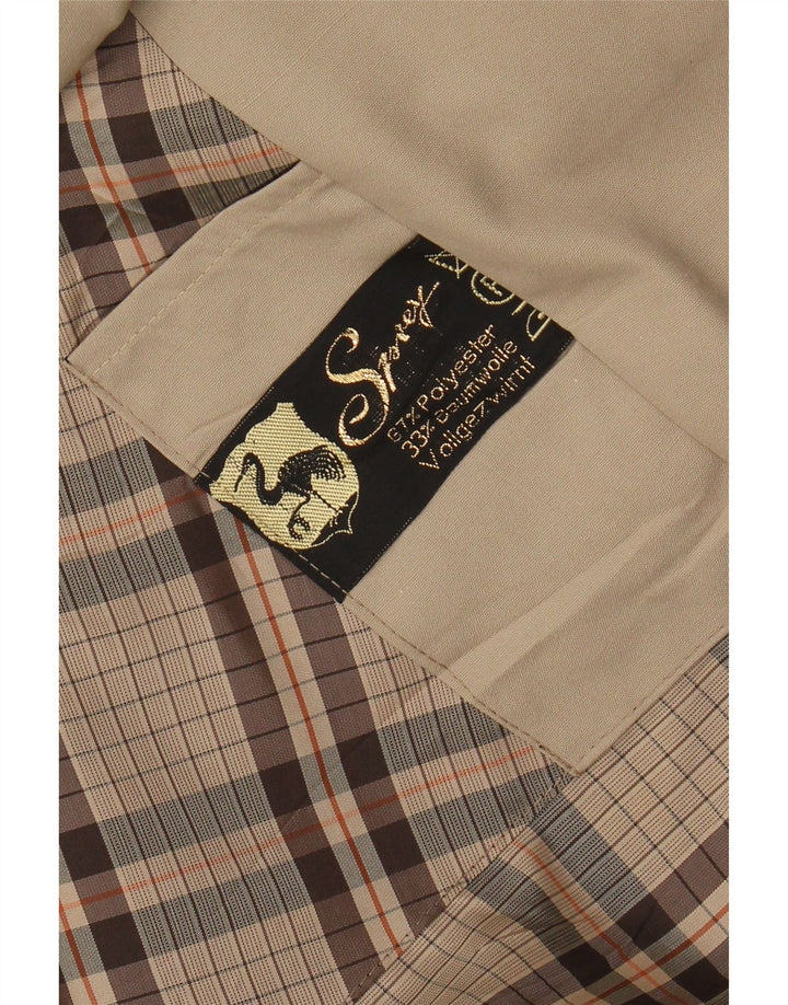 VINTAGE Trench Coat til mænd UK 40 Large Beige Polyester