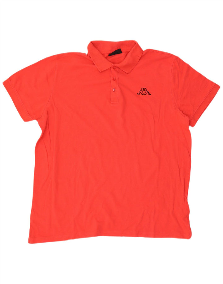Kappa herre poloshirt 2XL rød bomuld