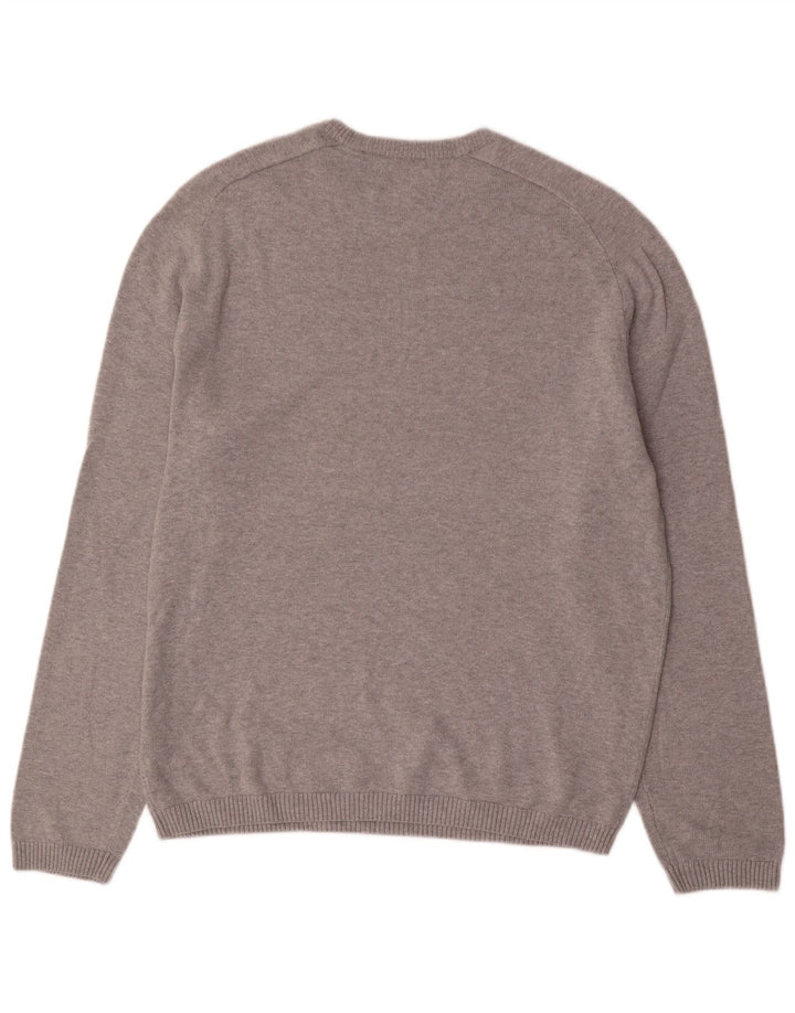 Penguin herre rund hals sweater stor grå bomuld