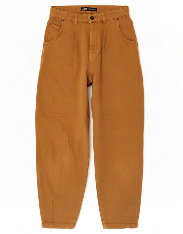 Zara Womens Loose Jeans EU 34 2XS W26 L26 Beige
