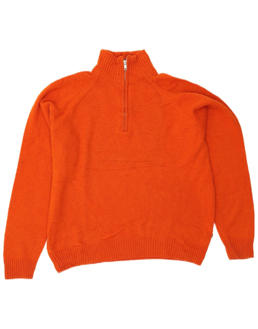 Asics Herre Zip Neck Jumper Sweater Medium Orange Uld