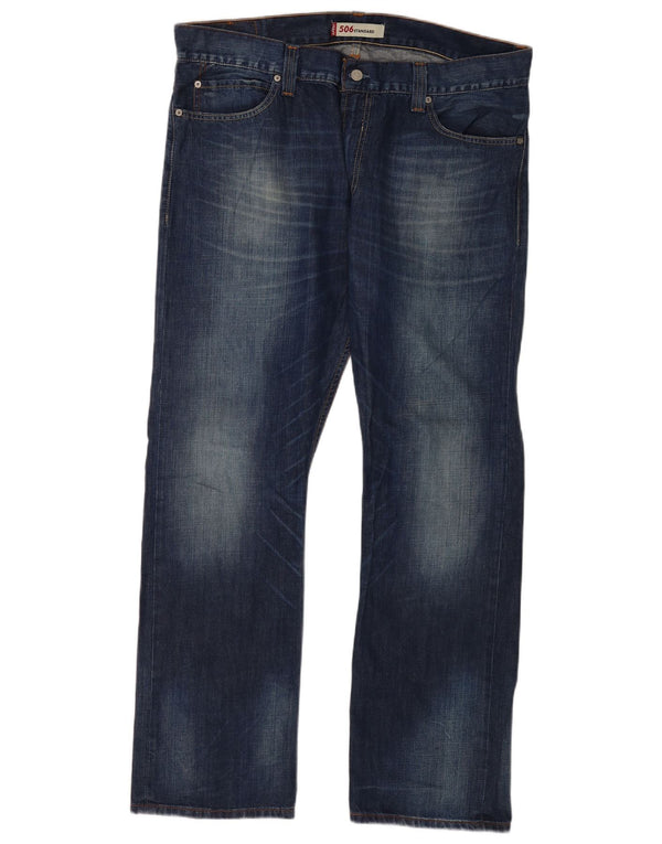 Levi's Herre 506 Lige jeans med standard pasform W38 L32 blå bomuld