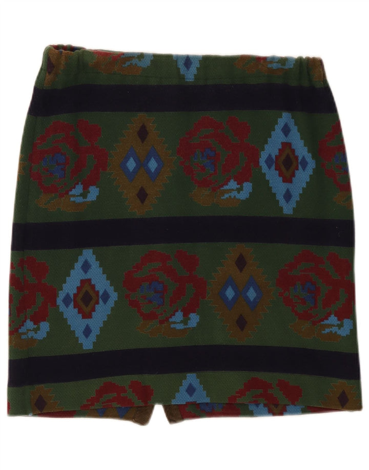 Johnny Lambs Dame Mininederdel IT 44 Medium W30 Grøn Geometrisk Aztec
