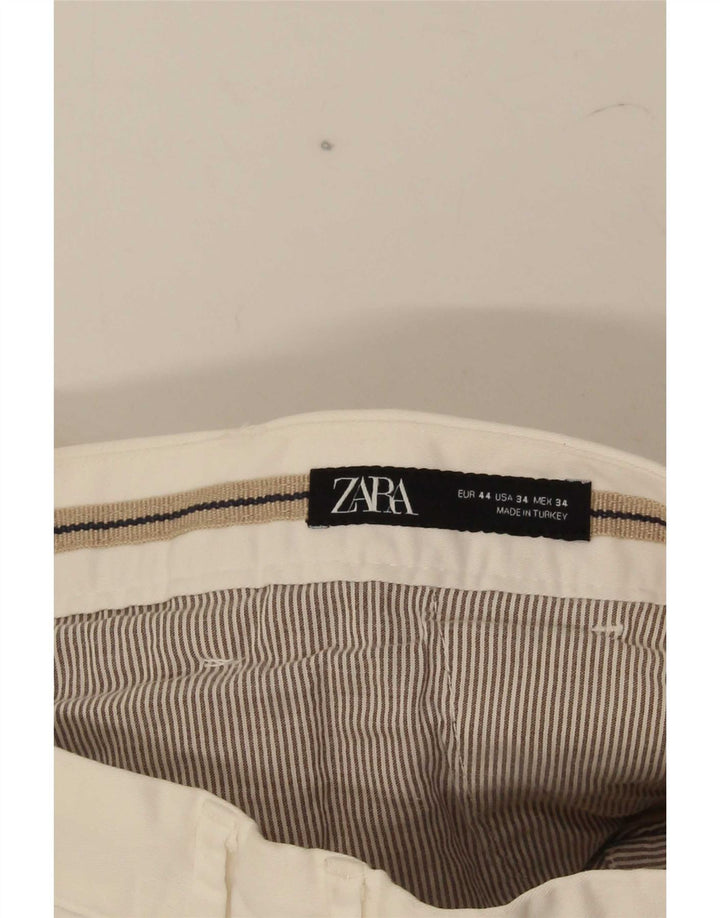 Zara Herre Pegged Chino Bukser EU 44 Large W34 L26 Hvid