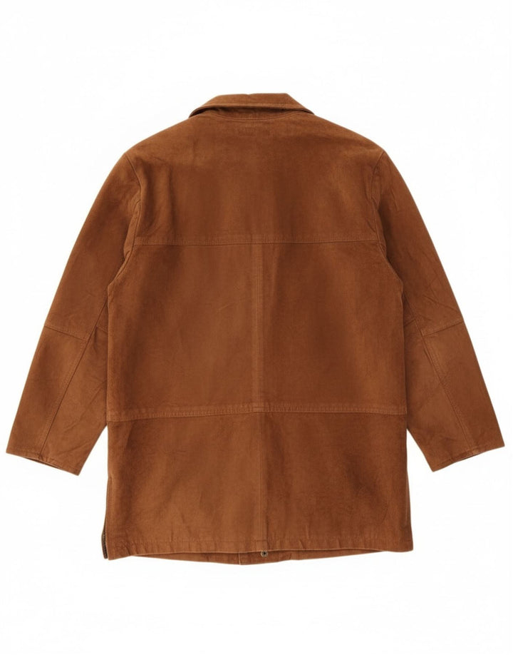 Sauria Dame Ruskind Overfrakke EU 44 XL Brun Læder