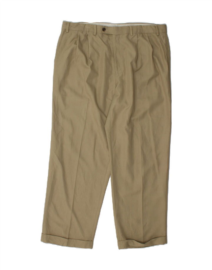 CHAPS Mens Pegged Suit Trousers W38 L30 Khaki Rayon Vintage Chaps and Second-Hand Chaps from Messina Hembry 