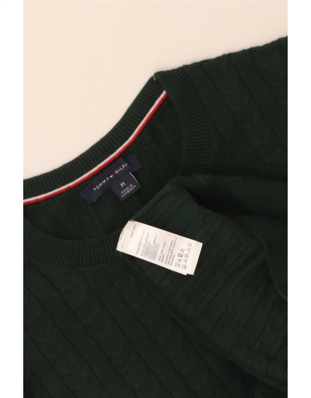 Tommy Hilfiger Dame sweater med rund hals DK 14 Medium Grøn