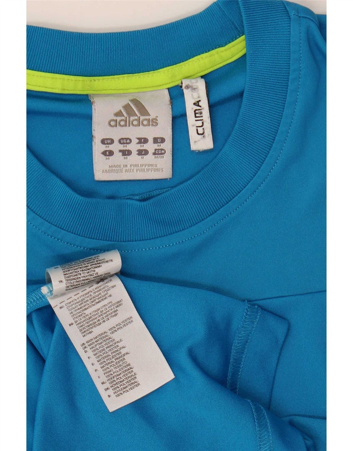 Adidas Herre Climacool T-Shirt Top Medium Blue Polyester