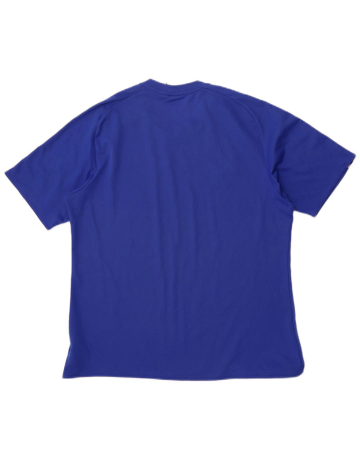 ADIDAS Herre Climalite T-Shirt Top Stor Blå Polyester
