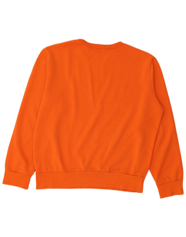 Polo Ralph Lauren Dame Oversized Sweatshirt Jumper UK 14 Medium Orange