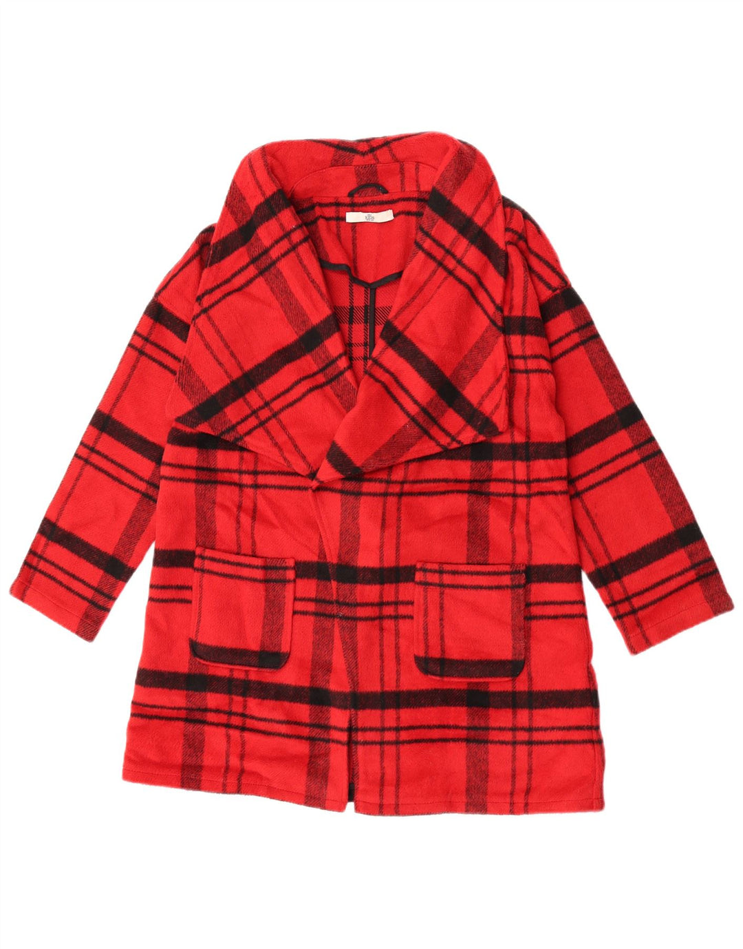 Marks & Spencer Girls Overfrakke 11-12 År Rød Plaid Polyester