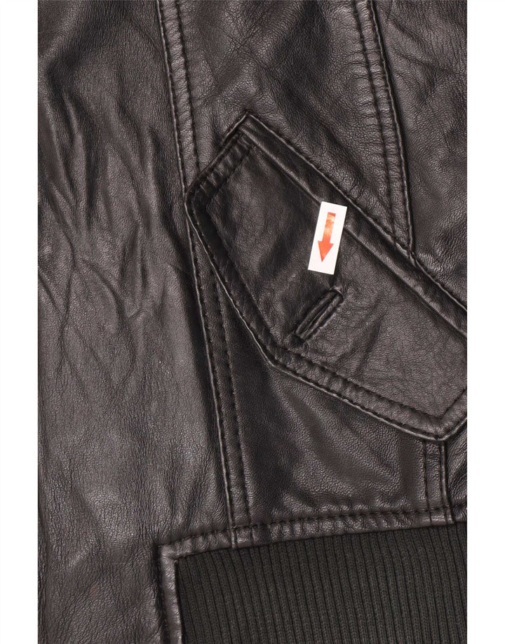 Gipsy Herre Bomber Læderjakke UK 38 Medium Sort