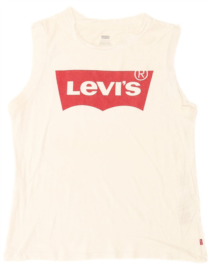 Levi's Herre grafisk T-shirt top mellem hvid bomuld