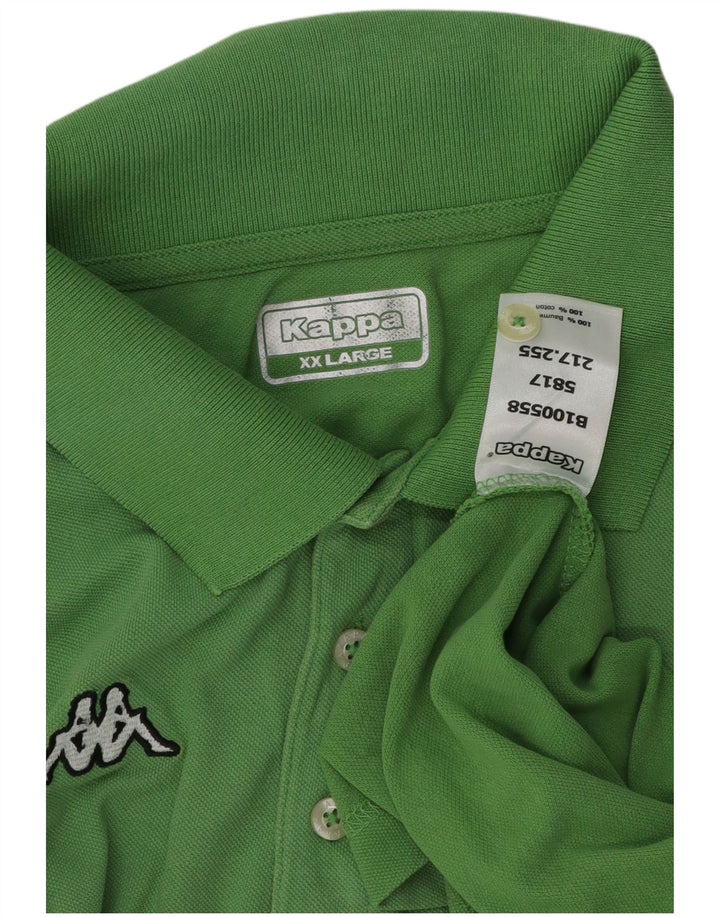 Kappa herre poloshirt 2XL grøn bomuld
