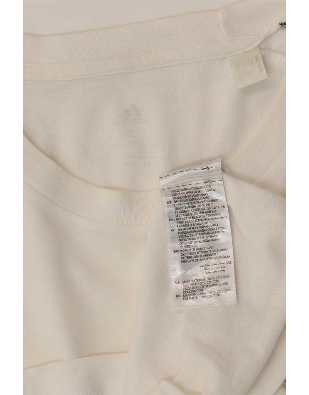 Adidas Herre T-Shirt Top Lille Hvid Bomuld