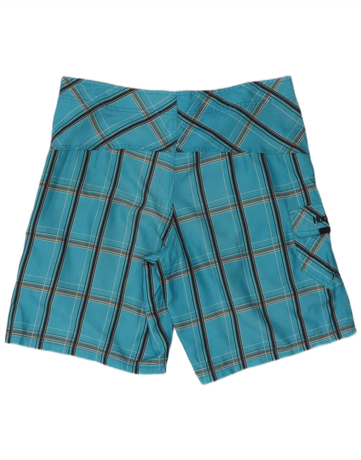 Hurley Badeshorts til mænd store blå ternet polyester