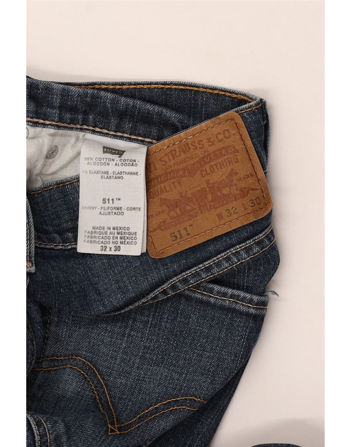 Levi's Herre 511 Slim Jeans W32 L30 Blå Bomuld