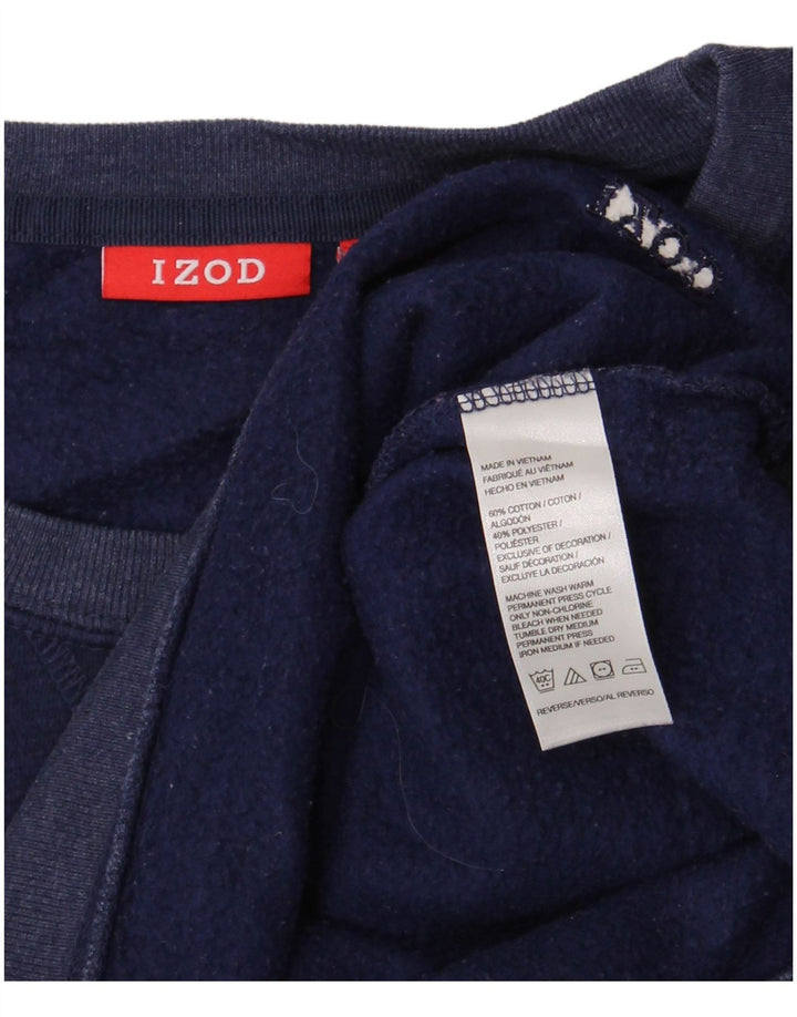 Izod Herre Sweatshirt Jumper Medium Marineblå Bomuld