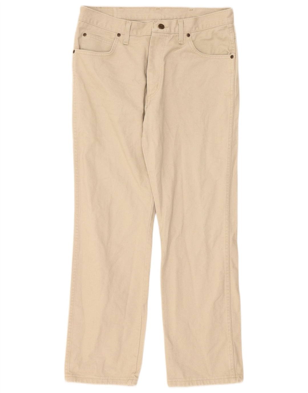 Wrangler Straight Jeans til mænd W34 L30 Beige Bomuld