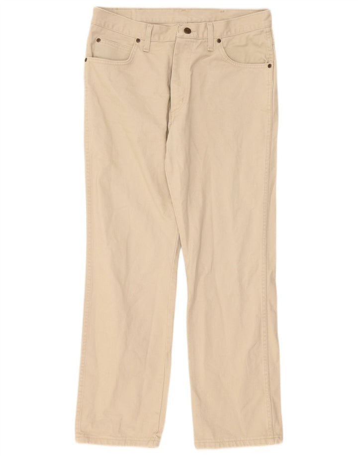 Wrangler Straight Jeans til mænd W34 L30 Beige Bomuld