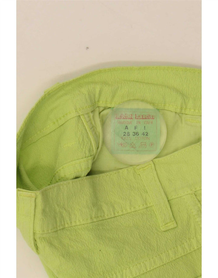 Vintage Dame Capri Bukser IT 42 Medium W25 L17 Grøn Bomuld