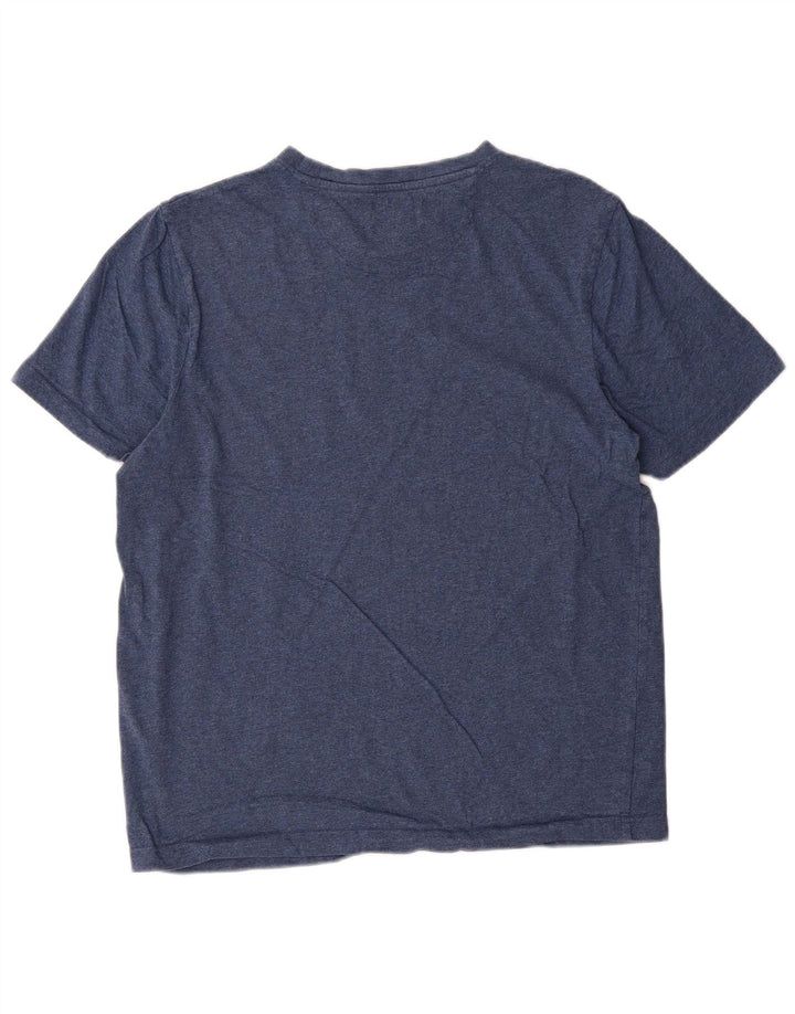 FARAH Herre T-Shirt Top Medium Marineblå Bomuld