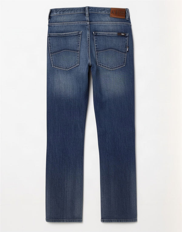 Armani Jeans Herre Regular Straight Jeans W30 L28 Blå Bomuld