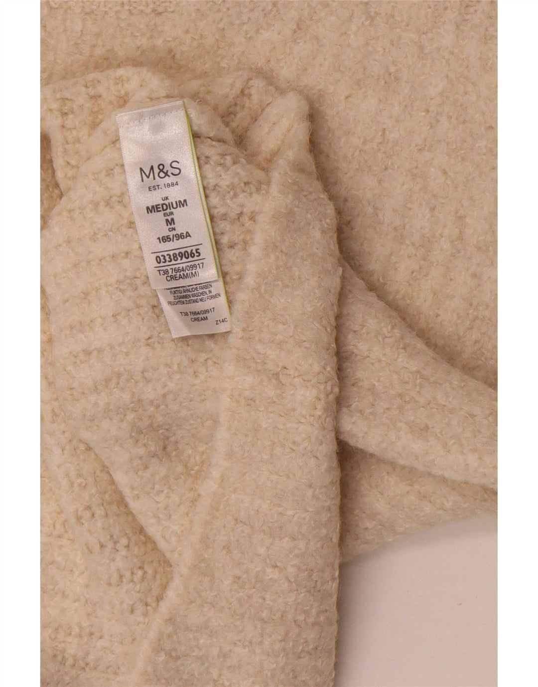 Marks & Spencer Dame sweater med rund hals DK 14 Medium Beige Akryl