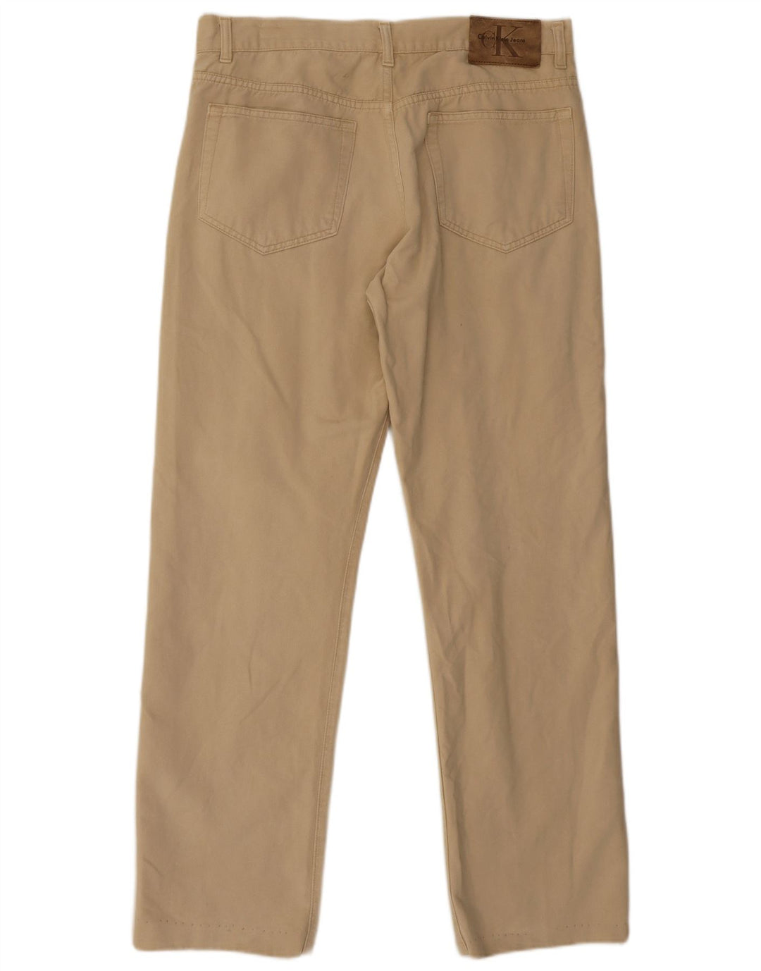 Calvin Klein Straight Jeans til mænd W34 L30 Beige Bomuld