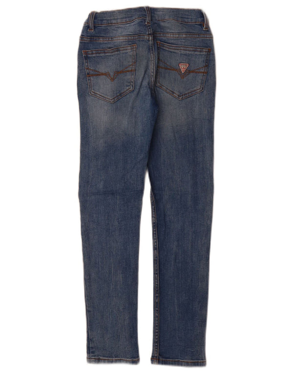 Guess Girls Distressed Skinny Jeans 7-8 år W22 L25 Blå