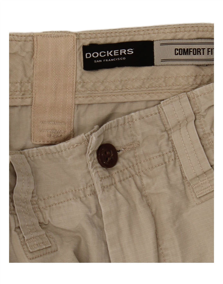 Dockers Herre Comfort Fit Cargo Shorts W31 Medium Beige Bomuld