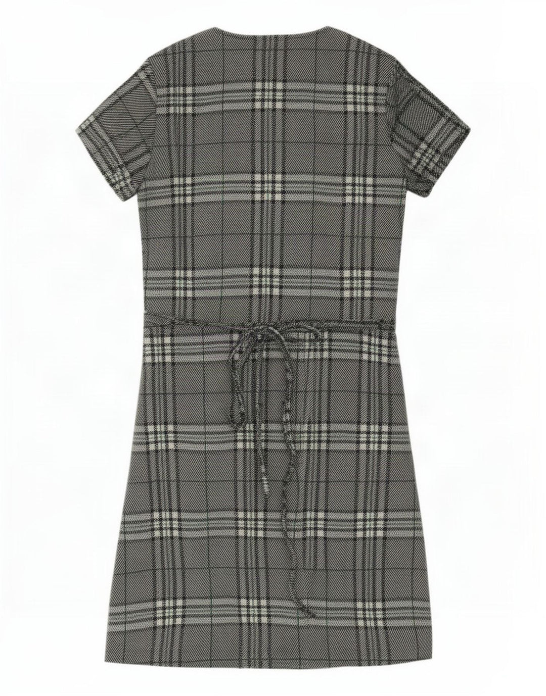 Zara Kvinde slå-om-kjole UK 14 Stor Grøn Plaid Polyester